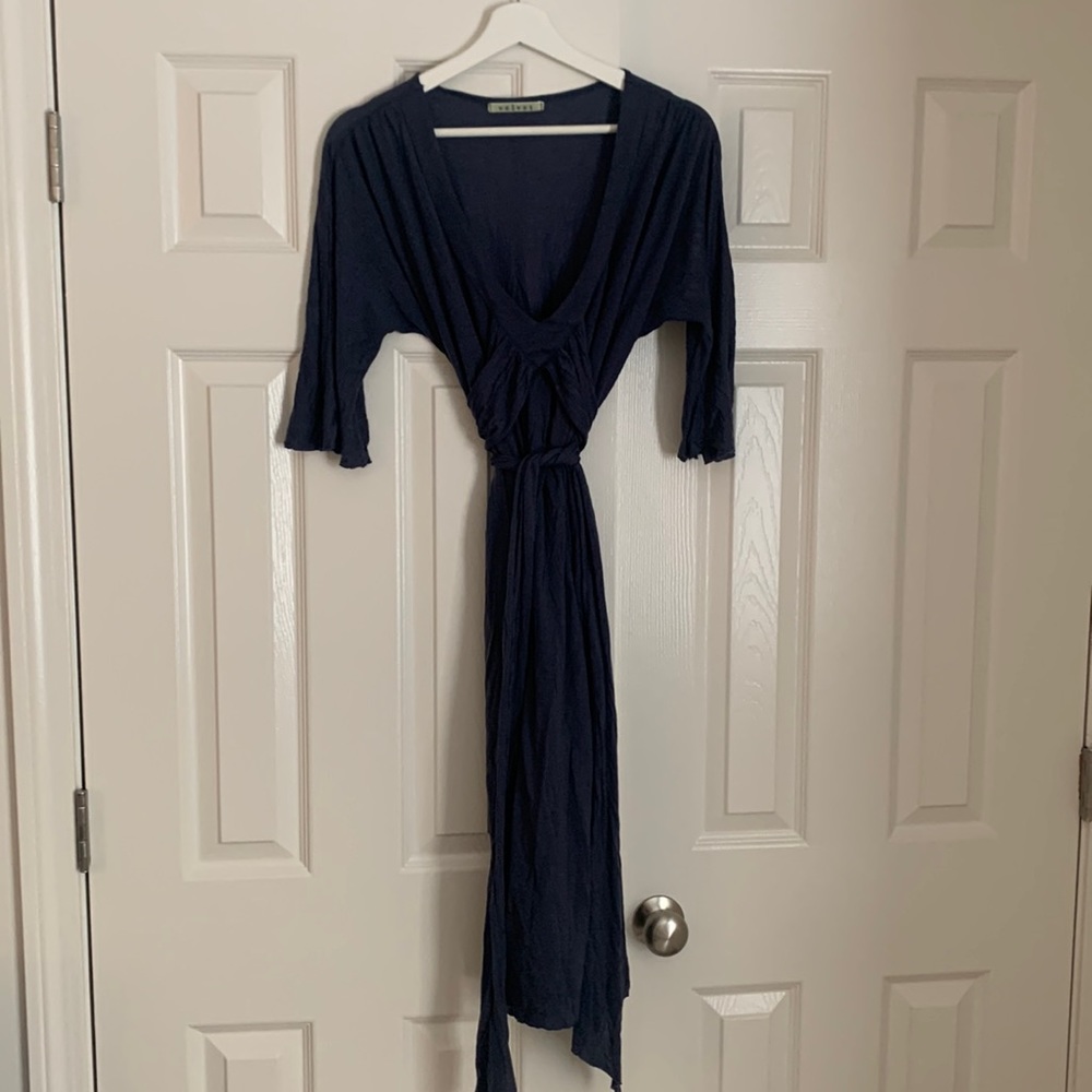Blue Velvet Brand maternity wrap dress